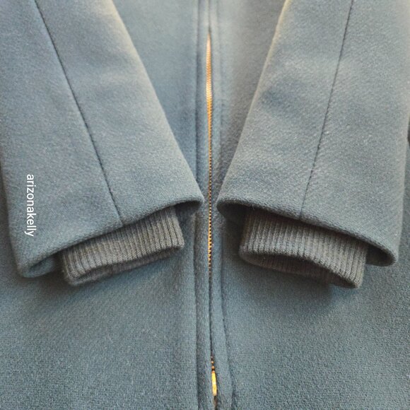 J. Crew Lodge Coat Italian Stadium Wool GREEN Size 0 Nello Gori Retail $350 - Picture 14 of 16